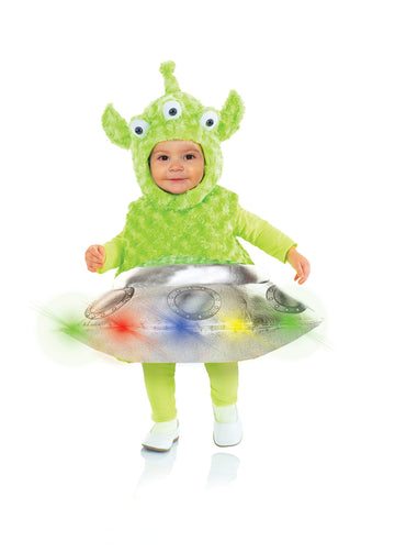 Light-Up Alien Ufo Plush Belly Babies Toddler Costume Large (2-4T)