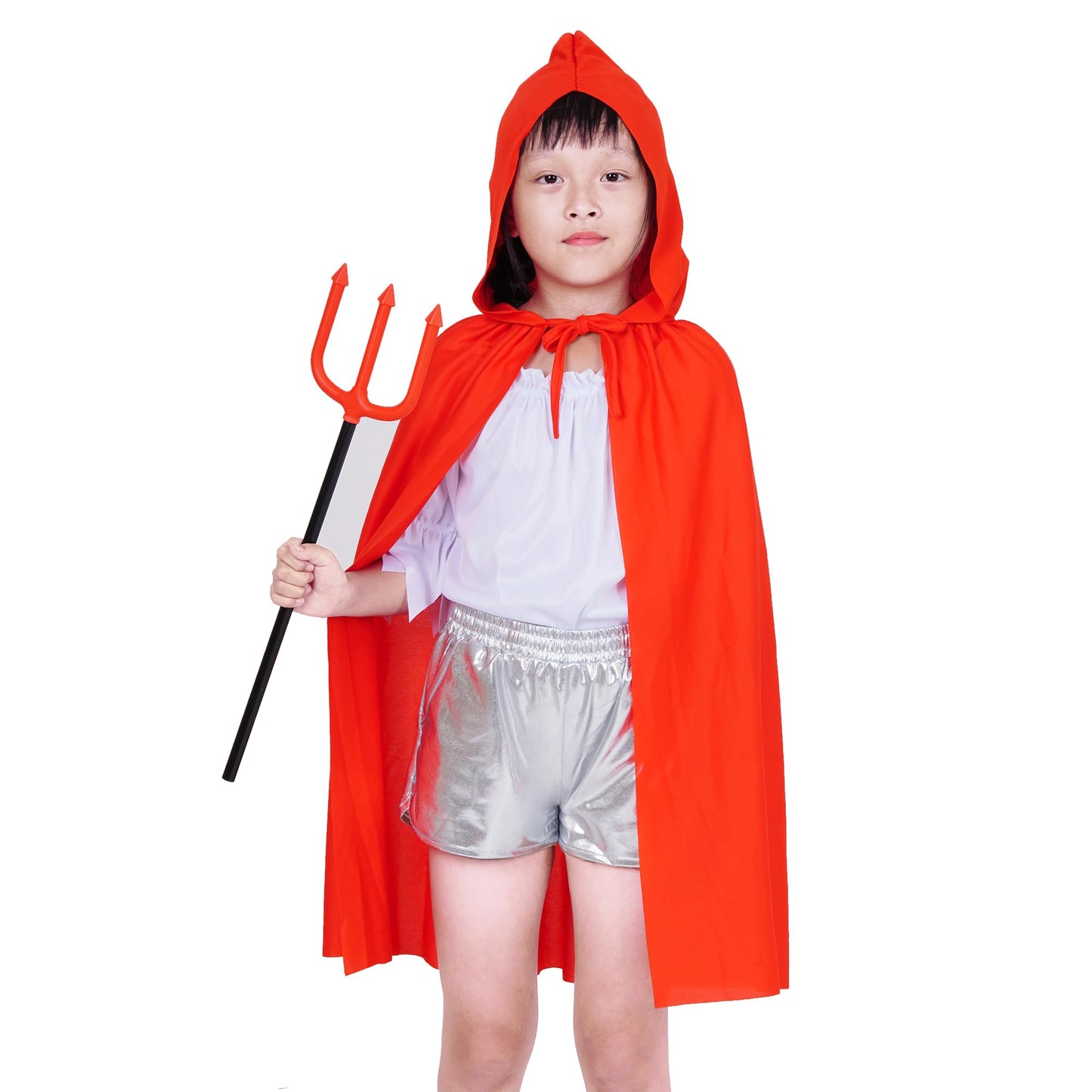 Dxhycc Hooded Cloak Cape Unisex Halloween Cloak For Halloween Christmas Role Play Cosplay Costume, Red