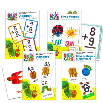 World Of Eric Carle Flash Cards Bundle ~ Abc, Numbers, Colors, Shapes, And Separately Licensed Crenstone Alphabet Stickers