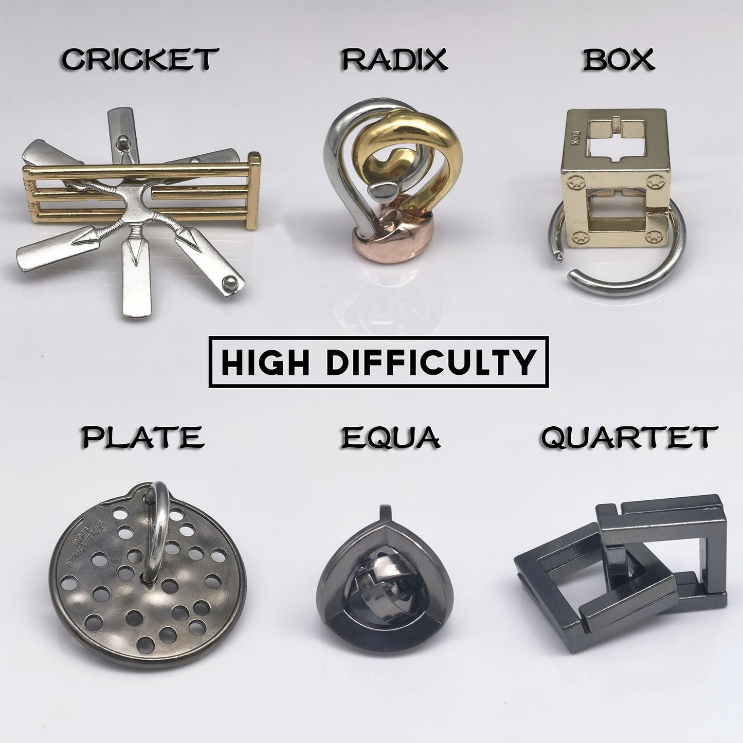 Fun Metal Brain Teaser Puzzle Games 6 Pcs Mind Travel 3D Toys and 1 Pcs Metal Puzzle Rack Teens&mature-themed IQ Test Logic Educational Gift Puzzle Switch Games School Supplies Table Decor