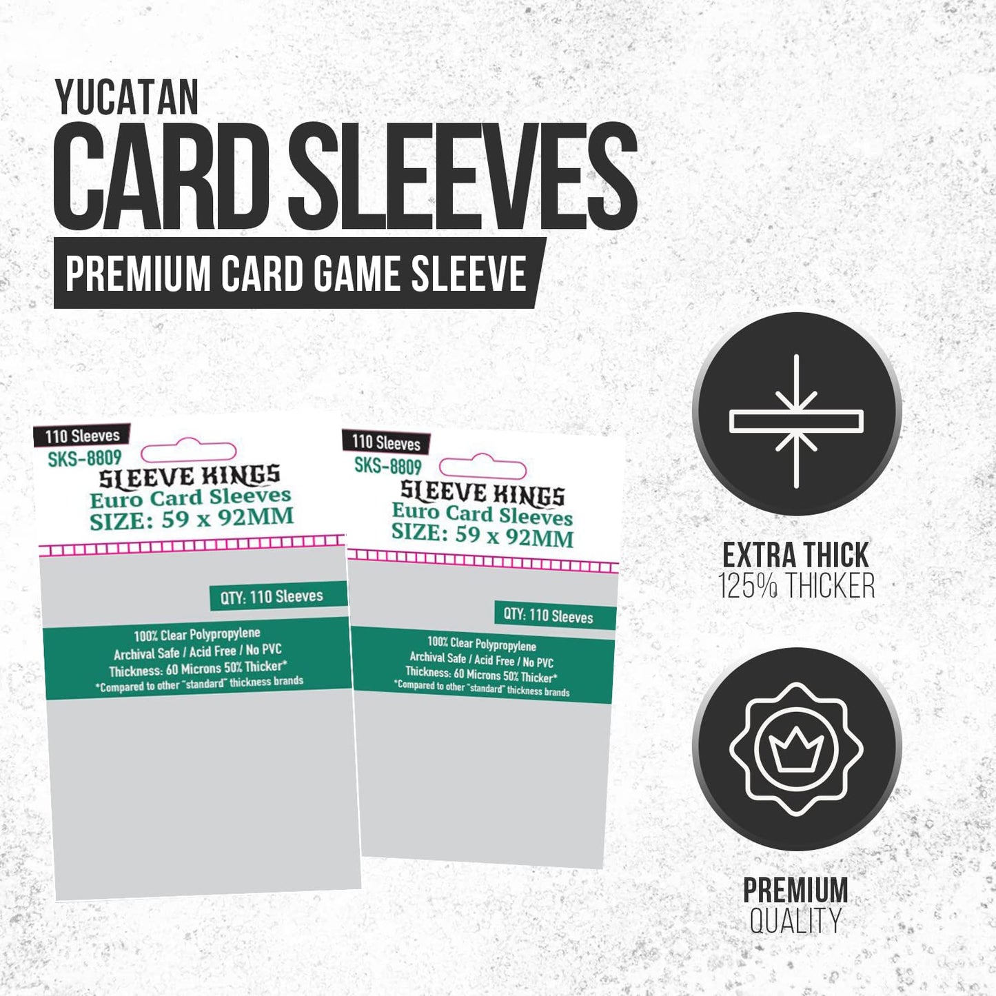 Sleeve Kings Euro Card Sleeves 59 X 92 Mm (4X110 Pack, 440 Sleeves)