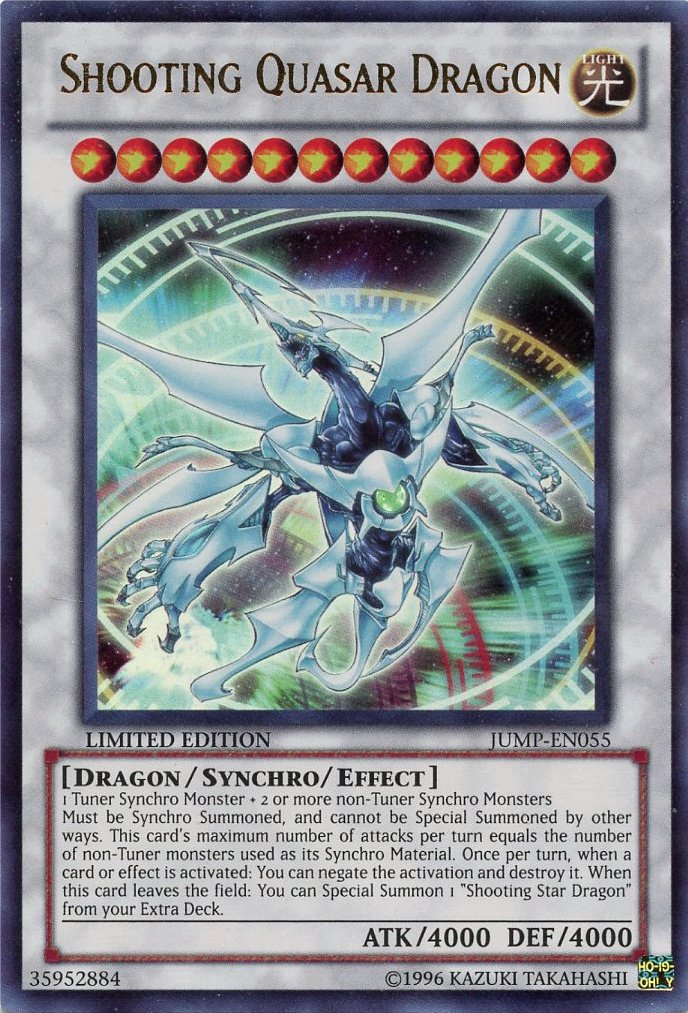 Yu-Gi-Oh! - Shooting Quasar Dragon (Jump-En055) - Shonen Jump Magazine Promos - Limited Edition - Ultra Rare