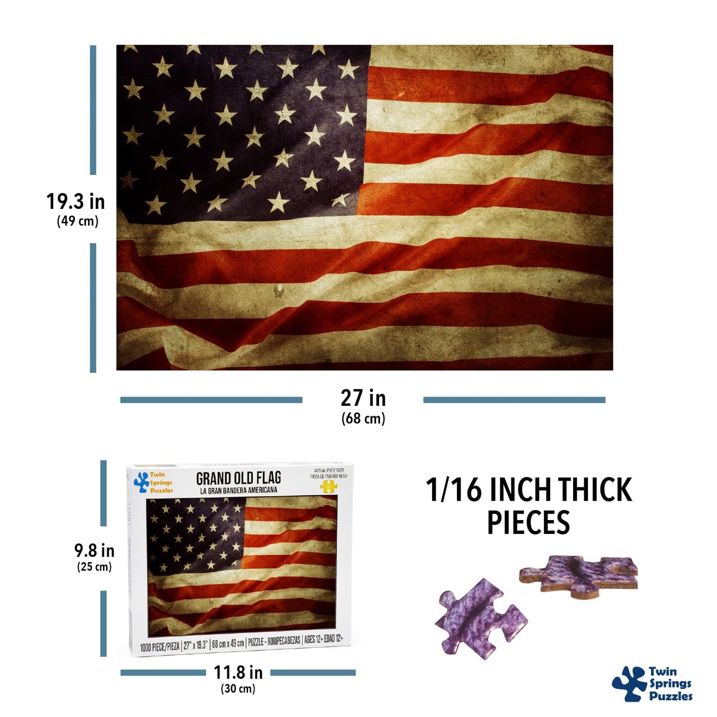 Grand Old Flag Twin Spring Goods 1000 Piece Jigsaw Puzzle 1,000 Pcs