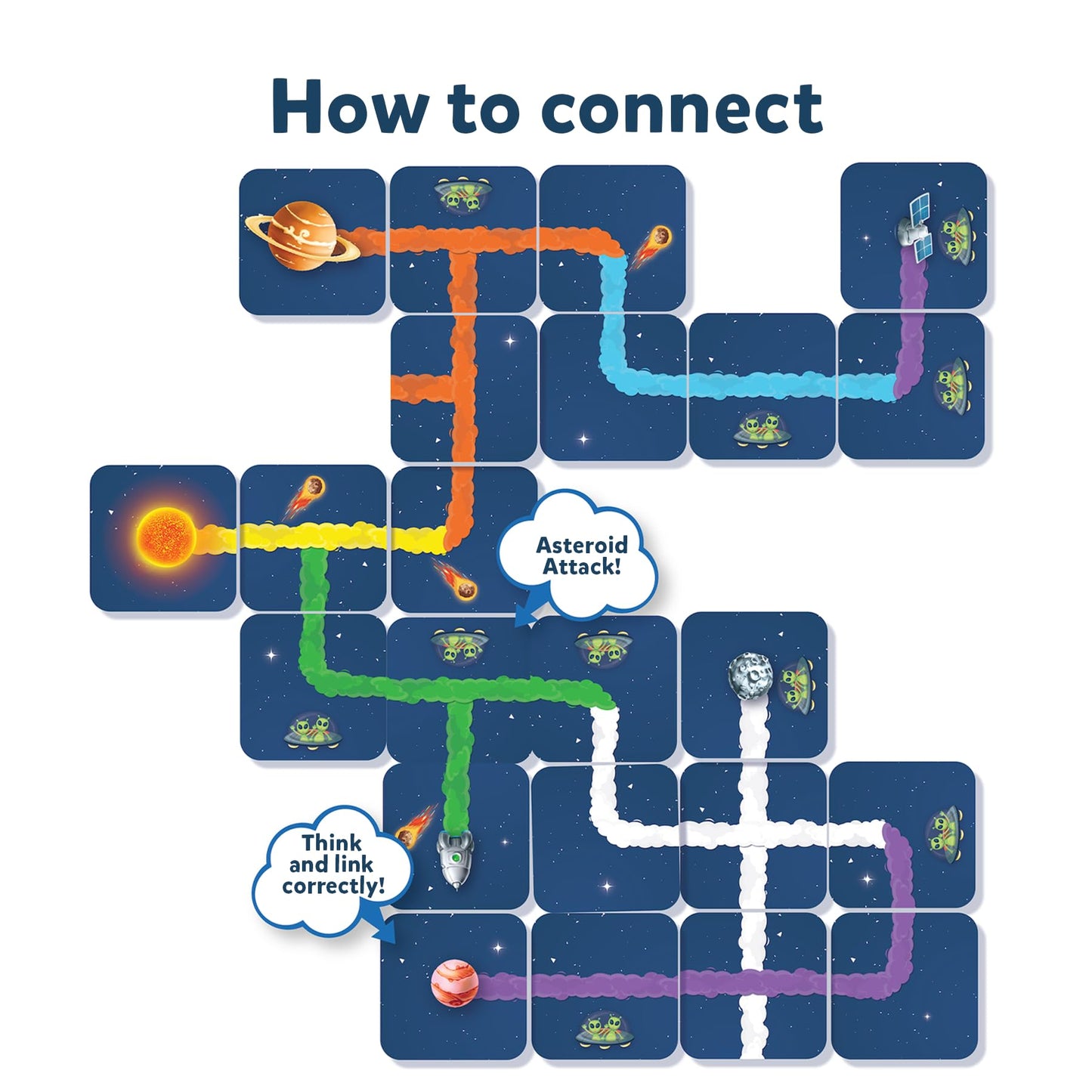 Skillmatics Educational Game - Connectors Mission Space, Fun Family Strategy Game, Fun For Kids, Boys, Girls Ages 6, 7, 8, 9 And