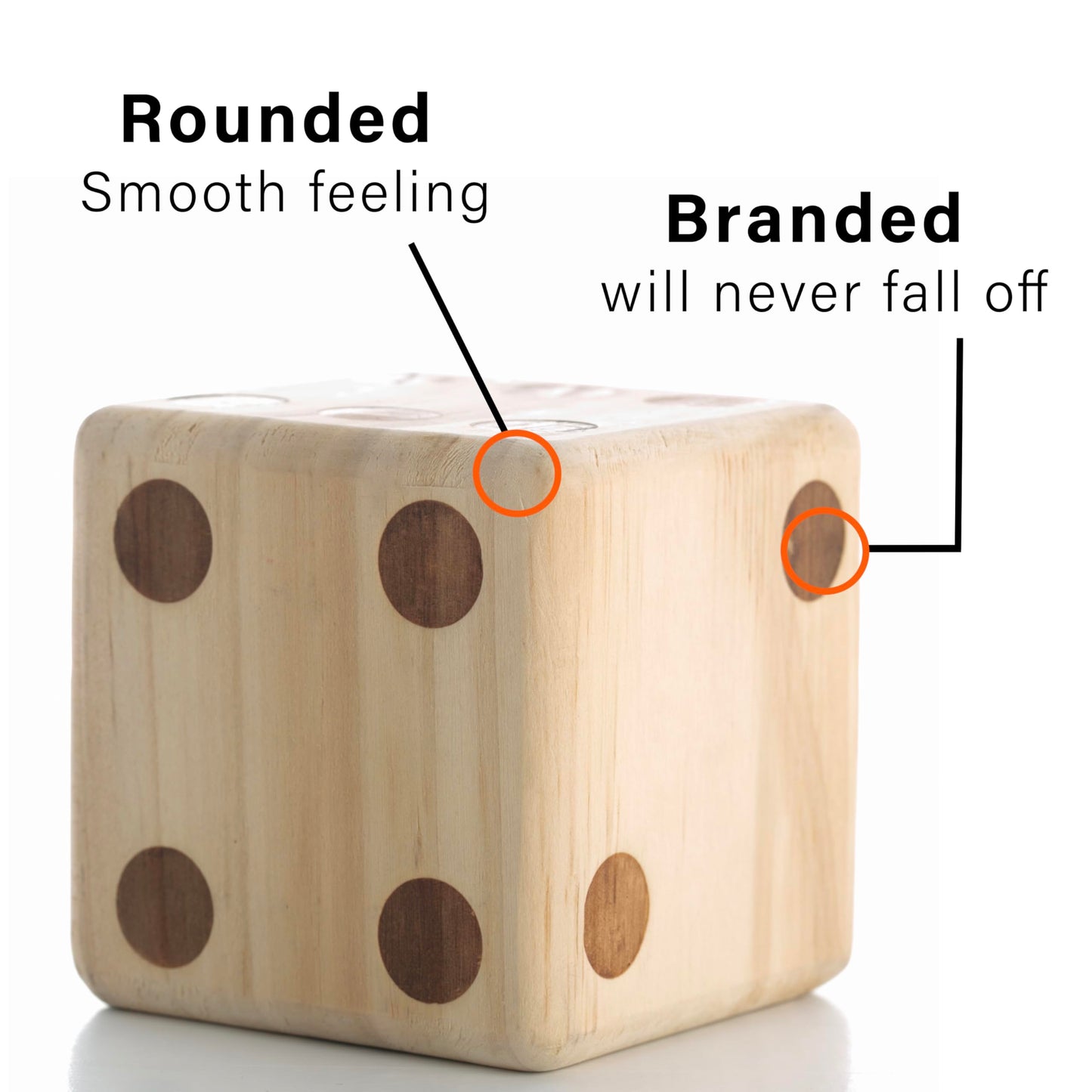 Giant Wooden Yard Dice, Outdoor Games Set Of 6 With Two Games Party Lawn Games