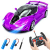 Yomwet RC Cars-Remote Control Car for Girl, 1:18 Scale Electric Remote Toy Racing, with Led Lights Rechargeable High-Speed Hobby