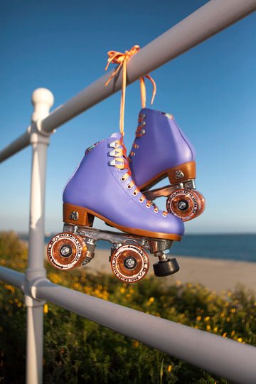 Moxi Beach Bunny Roller Skates - Fashionable Womens Roller Skates | Periwinkle Sunset | Size 6