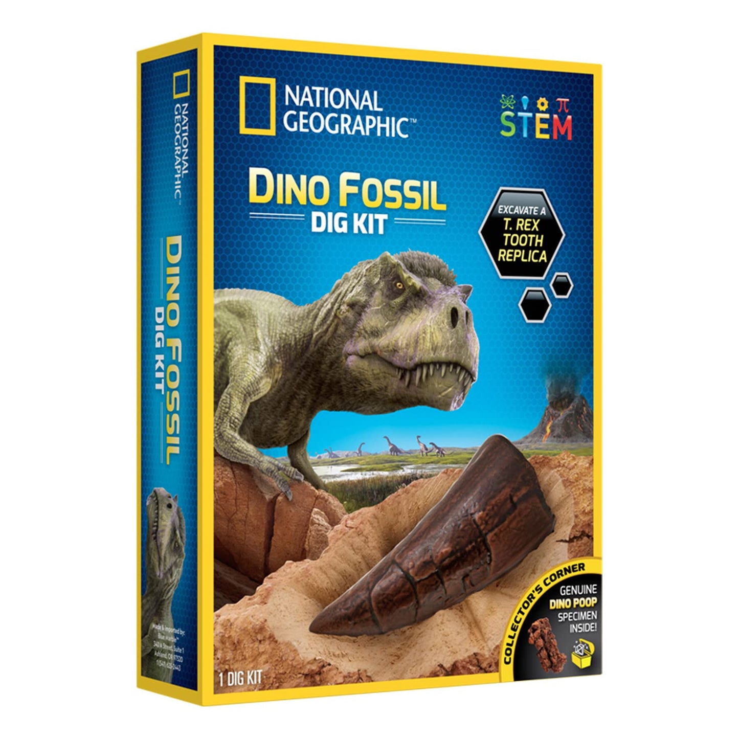 Bandai National Geographic - Excavation Kit - 3 Dinosaur Fossils To Dig Out - Educational And Science Game - Stem - Jm80568M