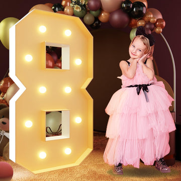 Imprsv 4Ft Marquee Numbers, Light Up Numbers For 18Th 80Th Birthday Decorations, Marquee Light Up Letters Anniversary Party Deco