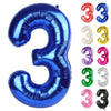 Metallic Blue Number 3 Balloon 40 Inch, 3 Balloon Number, 3Rd Birthday Decorations, Navy Blue Party Supplies For Boys Girls