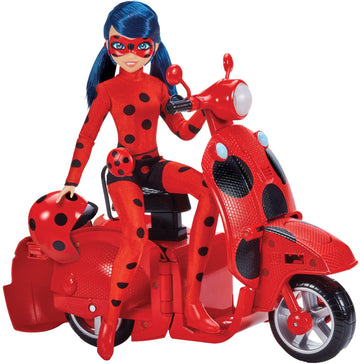 Miraculous Ladybug Switch N Go Scooter And Fashion Doll Playset | 26Cm Miraculous Ladybug Doll With Transforming Scooter And Accessories | Miraculous: Tales Of Ladybug And Cat Noir Toys Scooter Doll