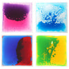 Fun And Function - Jumbo Gel Floor Tiles - Large (20 x 20 Inch) Liquid Floor Tiles for Sensory Needs - Sensory Floor Tiles for School Office Clinic Floor - Multi-Colored - 4 Pack - Ages 3+