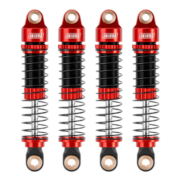 INJORA 53mm 6g Each Shocks- Absorber Oil Threaded Damper for TRX4M TRX4MT 1/18 RC Crawler Upgrade(Red)
