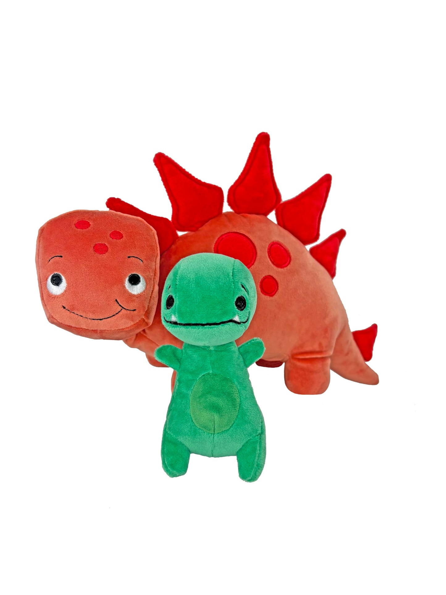 MerryMakers Tiny T. Rex and Pointy Plush Pair: 12.5
