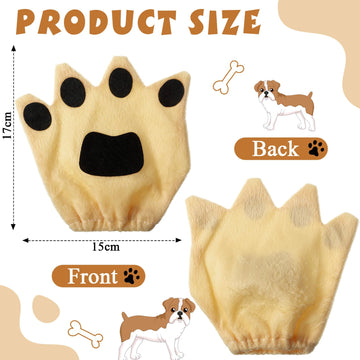 Syhood Puppy Dog Costume Set Kids Dog Ears Headband Bowtie Nose Tail Paw Gloves Dog Animal Costume Accessories For Carnival(Ligh
