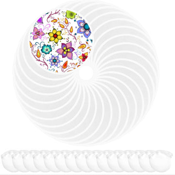 Mototo 36 Pieces Foldable Flying Disc Fans With Bag Folding Pocket Toy Set Diy Creative Gift Handheld Fabric Fan For Fun Party F