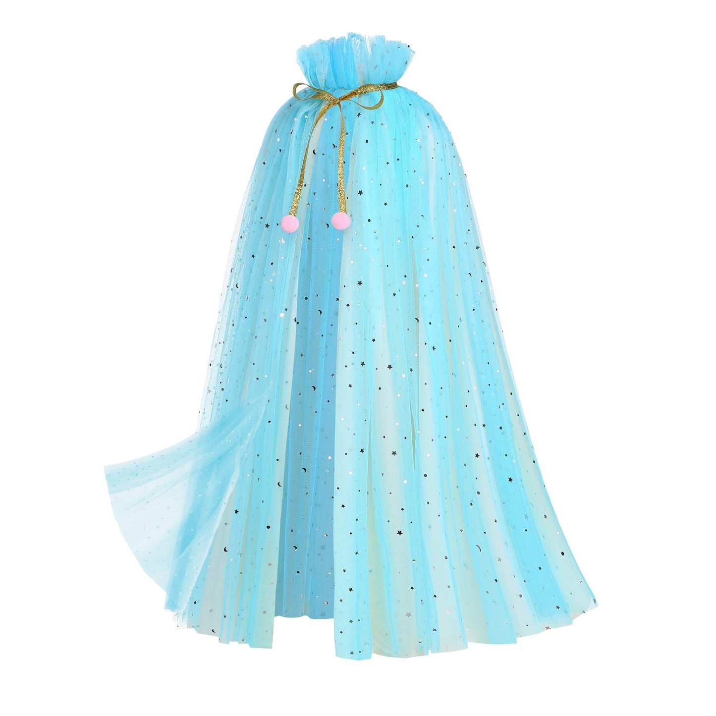 Sabbenia Princess Elsa Cape Set For Little Girl Dress Up,11Pcs Princess Cape Cosplay Christmas Halloween Birthday Gift 3-8Y(Blue