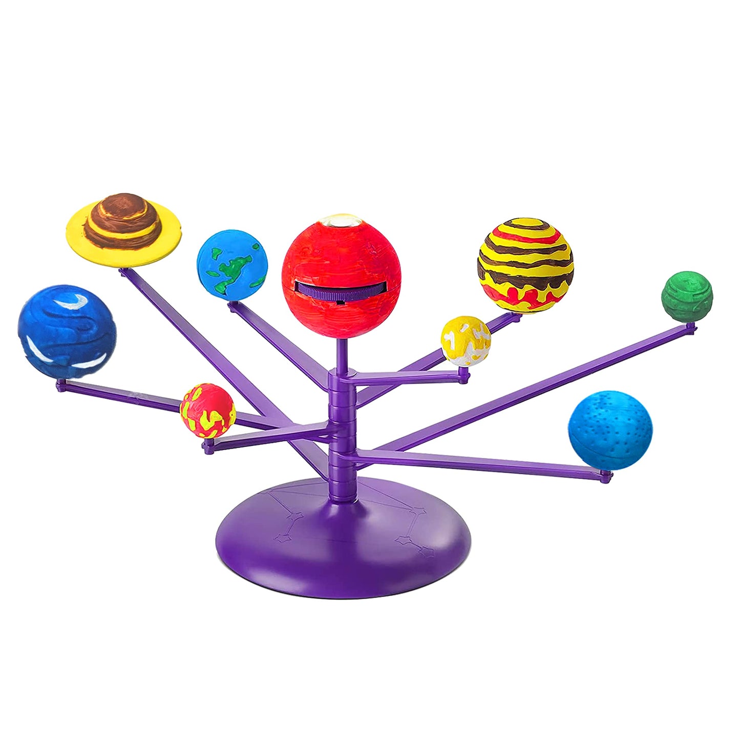 Kutoi Solar System Model For Kids And Teens - Stem Solar System Model With Planet Projector - Diy Educational Solar System Toys With Paint And Brushes-Astronomy Space Gifts For Kids.
