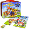 Paw Patrol 24-Piece Tin Puzzle with Handle - One Size, Colorful Design, Model 58549