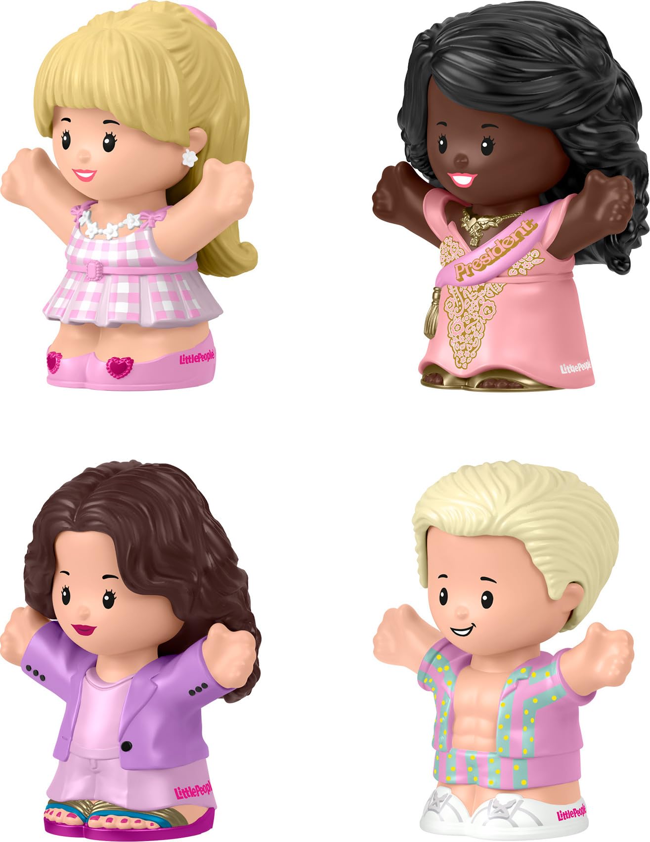 Little People Collector Barbie The Movie Special Edition Set For Adults & Fans, 4 Figures In Display Package