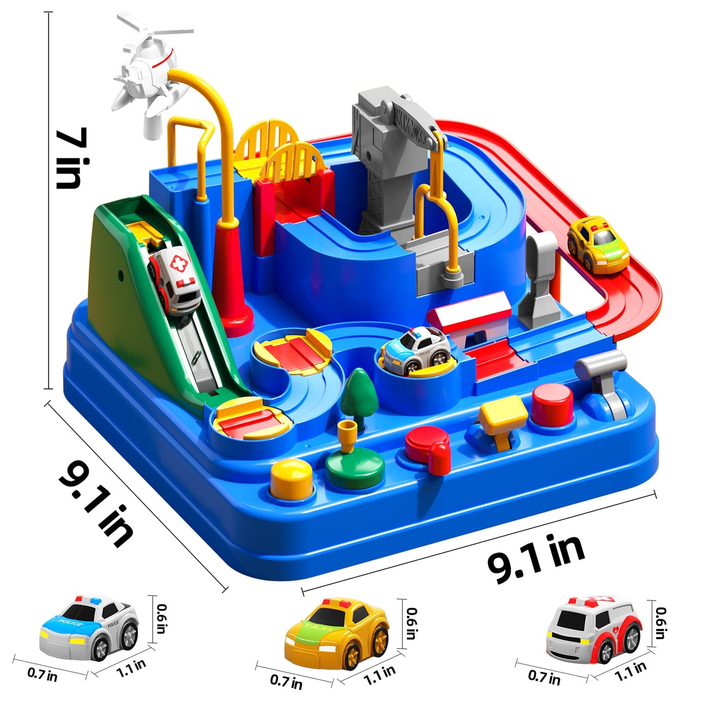Jukudahu Race Track Car Toys For Kids 3 4 5 6 Years Old - City Car Toys For Boys 3-5 Years Old, Car Toys For Toddlers 3-4 Years