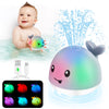 ?2024 Upgraded?Baby Bath Toys, Rechargeable Whale Bath Toy Sprinkler, Light Up Bath Toys For Toddlers 1-3, Baby 6-12 12-18 Month