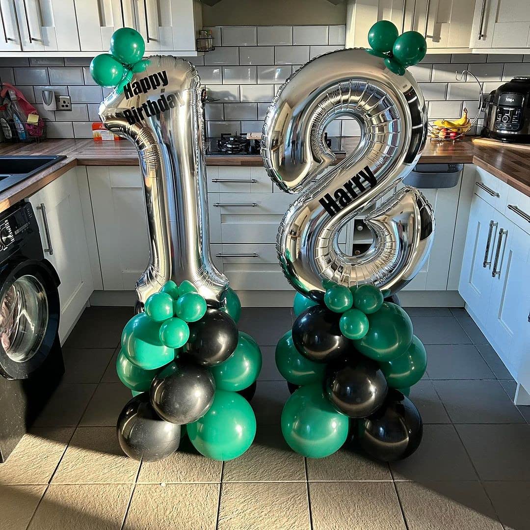 8 Number Balloons Silver 8 Balloons Number 40 Inch Number 8 Foil Mylar Balloons For 8 Birthday Anniversary Events Party