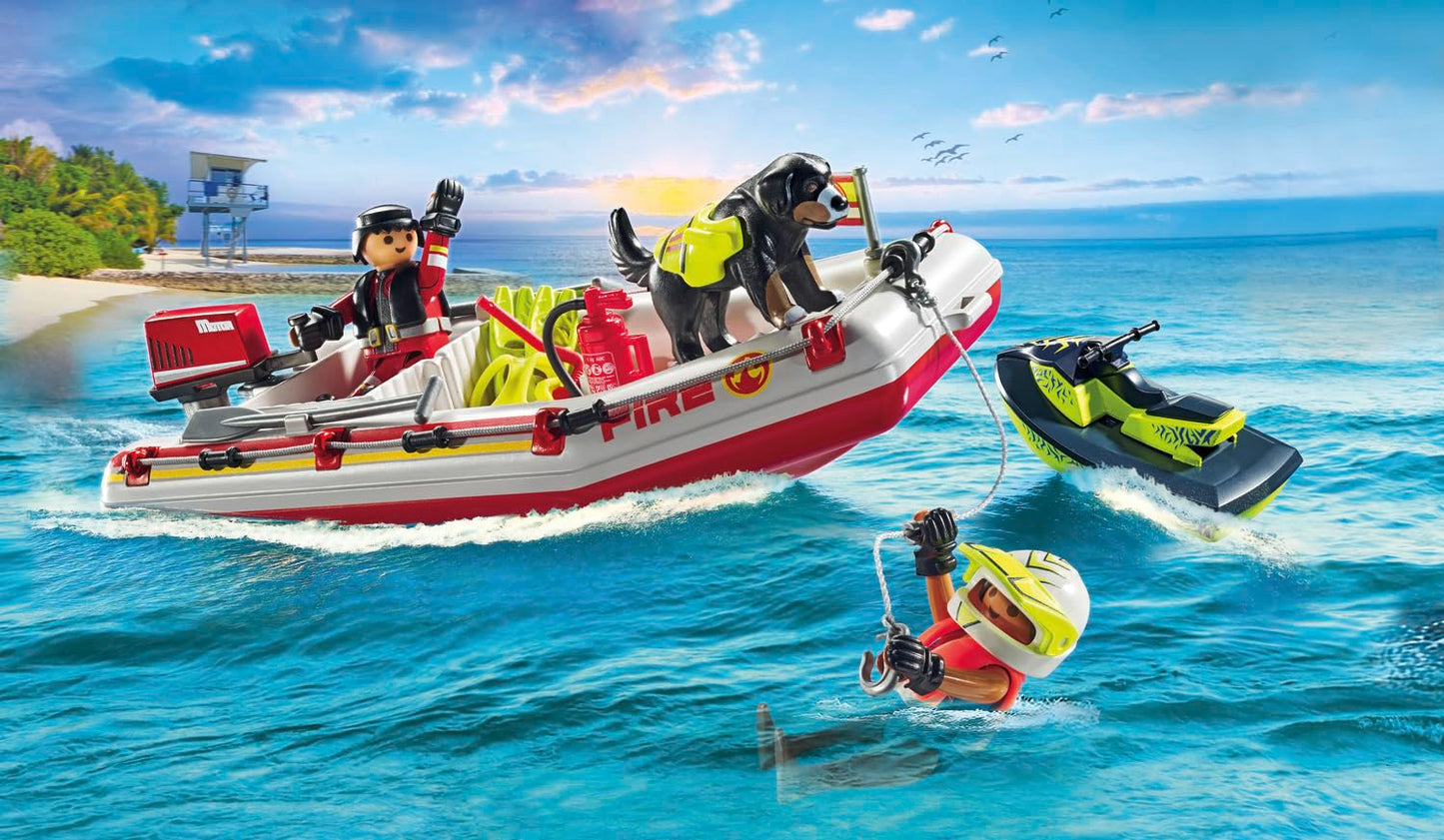 Playmobil Fireboat With Aqua Scooter