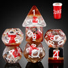 Cola DND Dice, DNDND 7PCS Resin DND Dice Set with Velvet Bag for D&D Role Playing Games and Tabletop Games(Cola