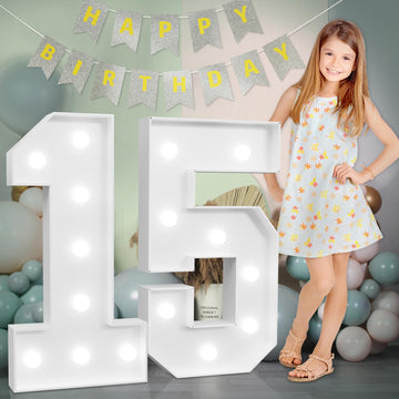 Marquee Numbers Large 15Th-Birthday Decorations: 3Ft Light Up Number 15 Birthday Decoration For Boy Girl Fifteen Year Old Birthd