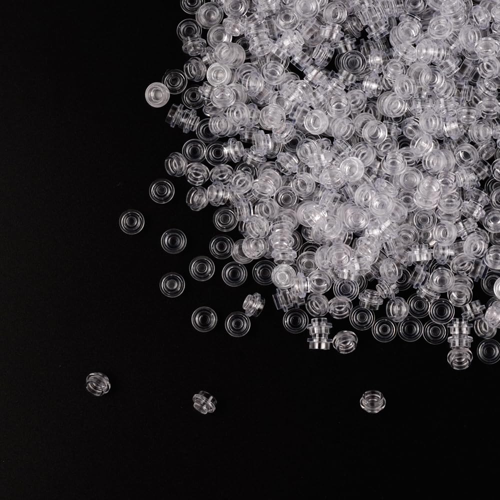 Wsryltch Clear Bricks Bulk Pieces Accessories - 1X1 Round Plates Studs Dots Basic Classic Building Block, Pixel Arts Creative Pl