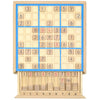 Kailimeng Wooden Sudoku Board Game With Drawer - 81 Grids Number Place Wood Puzzle For Kids And Adults (Blue Line)