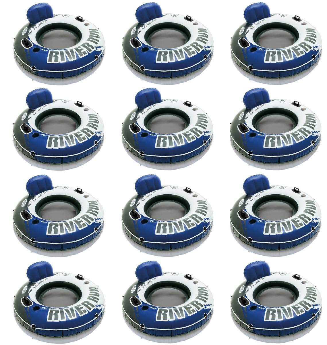 Intex River Run 1 Inflatable Floating Tube Raft For Lake, Pool (12 Pack) 58825Ep