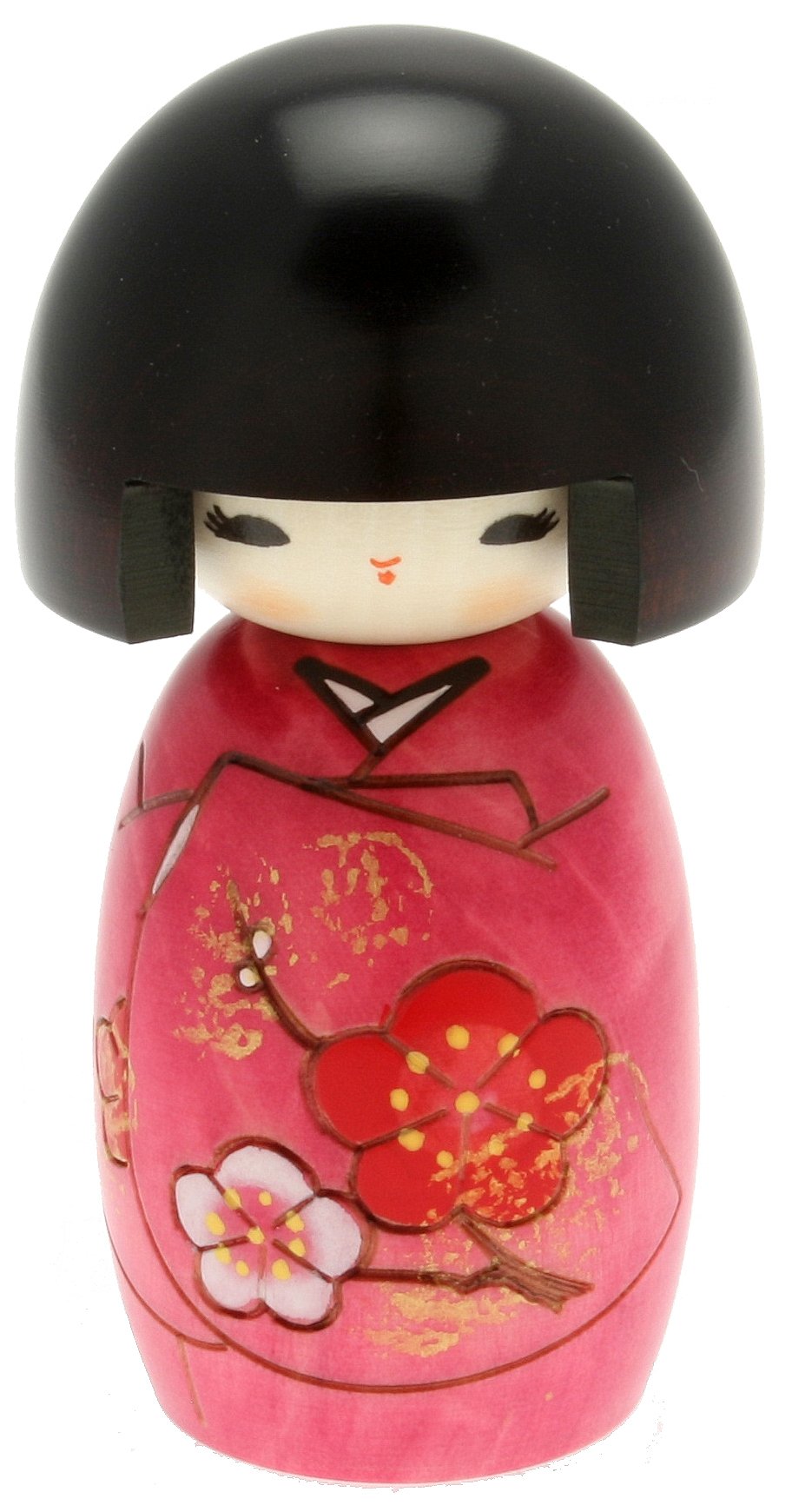 Usaburo Japanese Kokeshi Doll, Akiko'S Purple Kimono