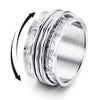 Magitaco Spinner Rings Stainless Steel Anxiety Rings Moon Star Flower Lunnar Phase Fidget Rings For Anxiety For Women Men