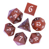 Hddais 7Pcs Polyhedral Dice Set D&D, Rpg Dnd Wood Dice Set With Iron Box For Dungeons And Dragons Role Playing Games(Coralwood)