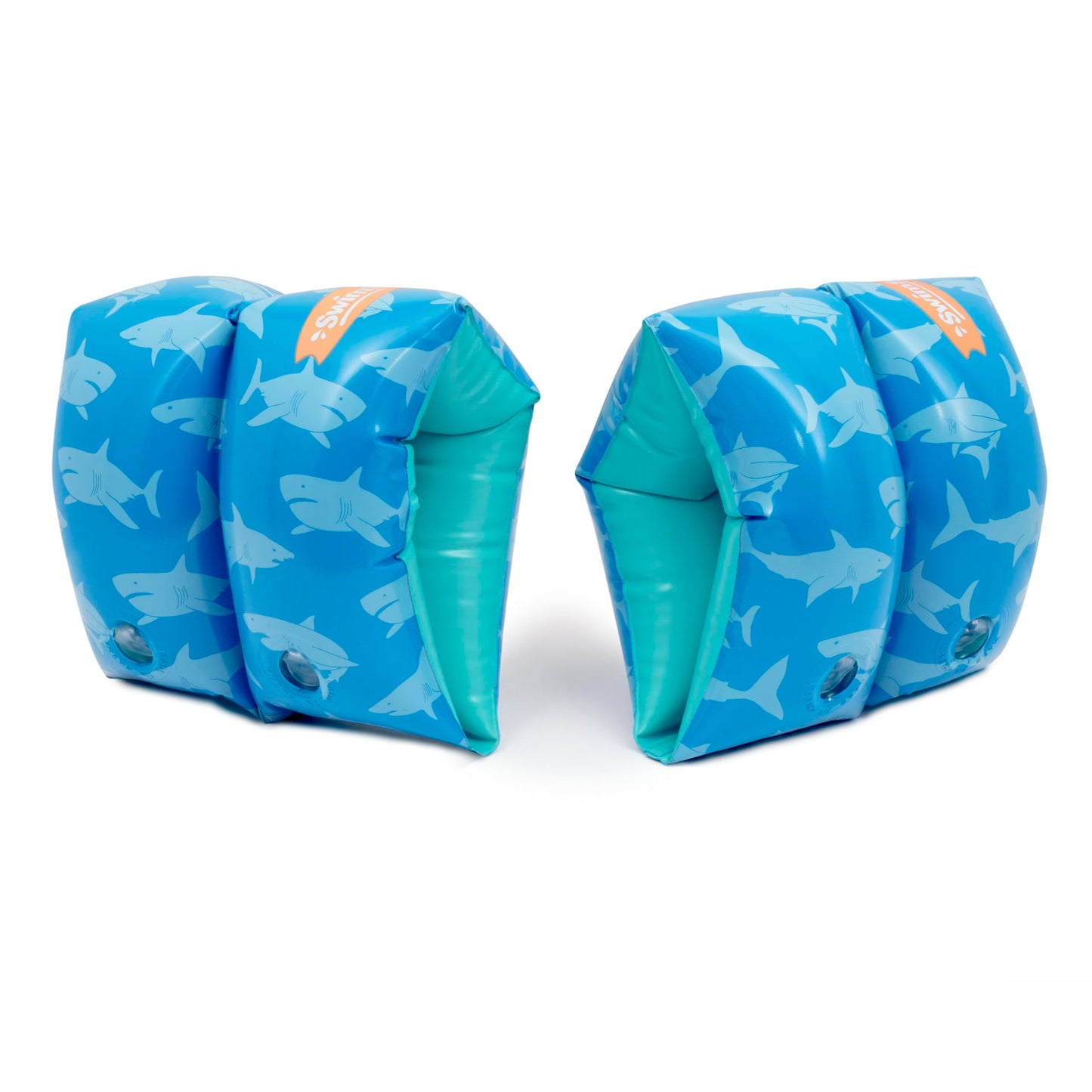 Aqua Dual-Chamber Arm Floats, Pool Floatie Sleeves, Kid Arm Float Water Wings, Blue
