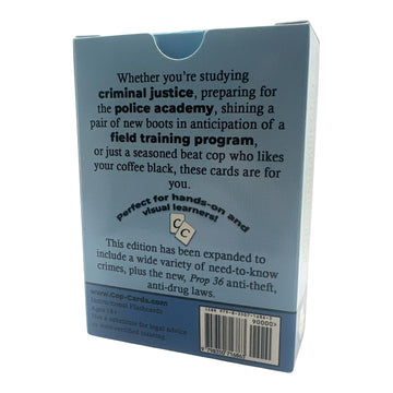Cop Cards Premium Flashcards - California Academy Prep Edition for Law Enforcement, Multi-Color Learning Aid or Police Gift