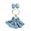 17cm Doll Clothes Set & Outfit Set for 17cm Dolls - enhanced Fashion Dresses with Accessories elegant Chic Doll Clothing & Style Bundle Blue and White