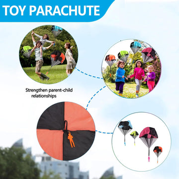 4PCS Free tossing Parachute Outdoor Toss It Up Flying Toys for Kids No Assemble or Batteries Required