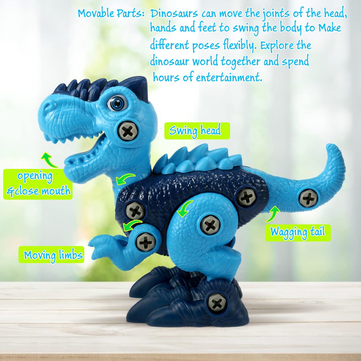 Kids Toys Stem Dinosaur Toy: Take Apart Dinosaur Toys for kids 3-5| Learning Educational Building construction Sets with Electri