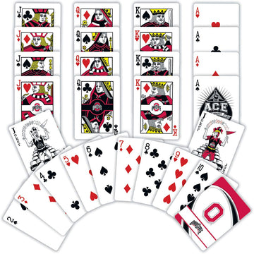 Masterpieces Family Games - Ncaa Ohio State Buckeyes Playing Cards - Officially Licensed Playing Card Deck For Adults, Kids, And