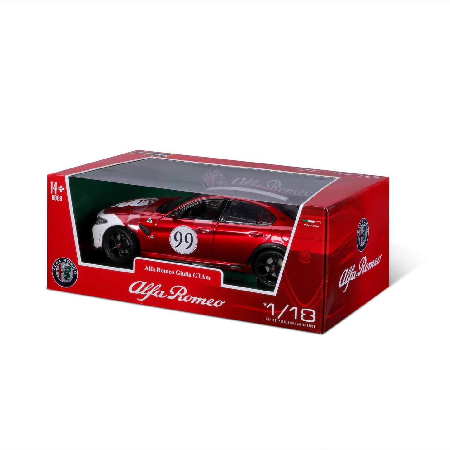 Bburago 1/18 - Alfa-Romeo Giulia Gtam Racing - 2020