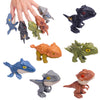Auksky 6 Pack Dinosaur Action Figures With Movable Mouths, Fun Snap Squad Dino Toys For Kids 3 And Up, Dinosaur Figure Chomp Toy