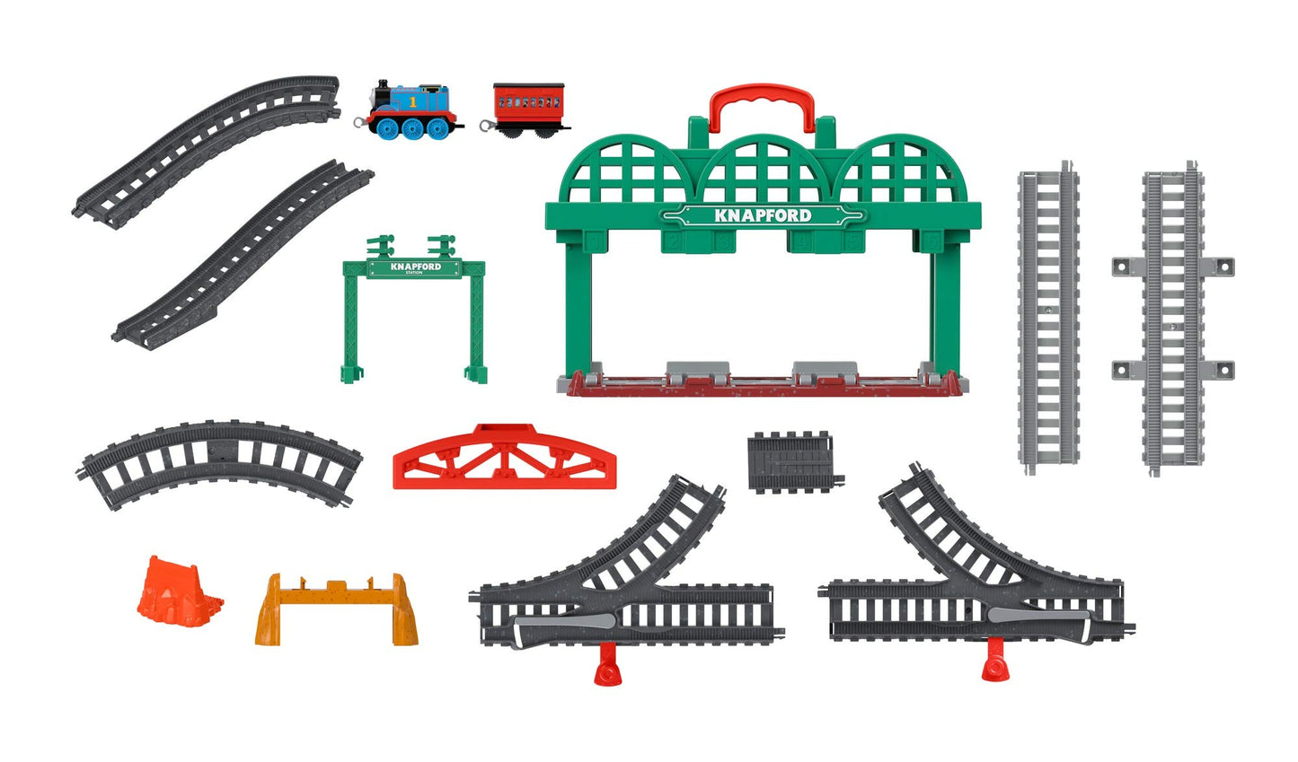 Thomas & Friends Knapford Station Train Set Track With 2 In 1 Playset And Storage Case For Preschoolers 3 And Older