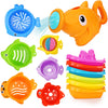 Sltbeh Baby Bath Toys For Kids Ages 1-3, 13 Pcs Bathtub Toys For Babies 6-12-18 Months, Mold Free Bath Boat With Stacking Cup &