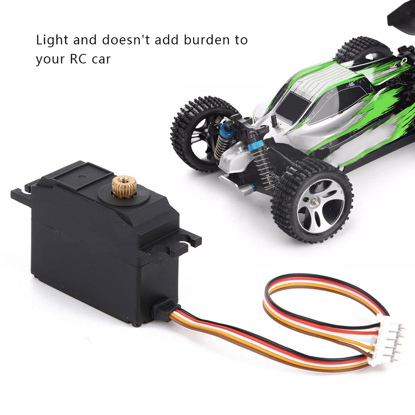 Dilwe Rc Car Servo,Durable Plastic Gear Servo For Wltoys 12428/12427 1/12 Rc Car Upgrade Spare Parts