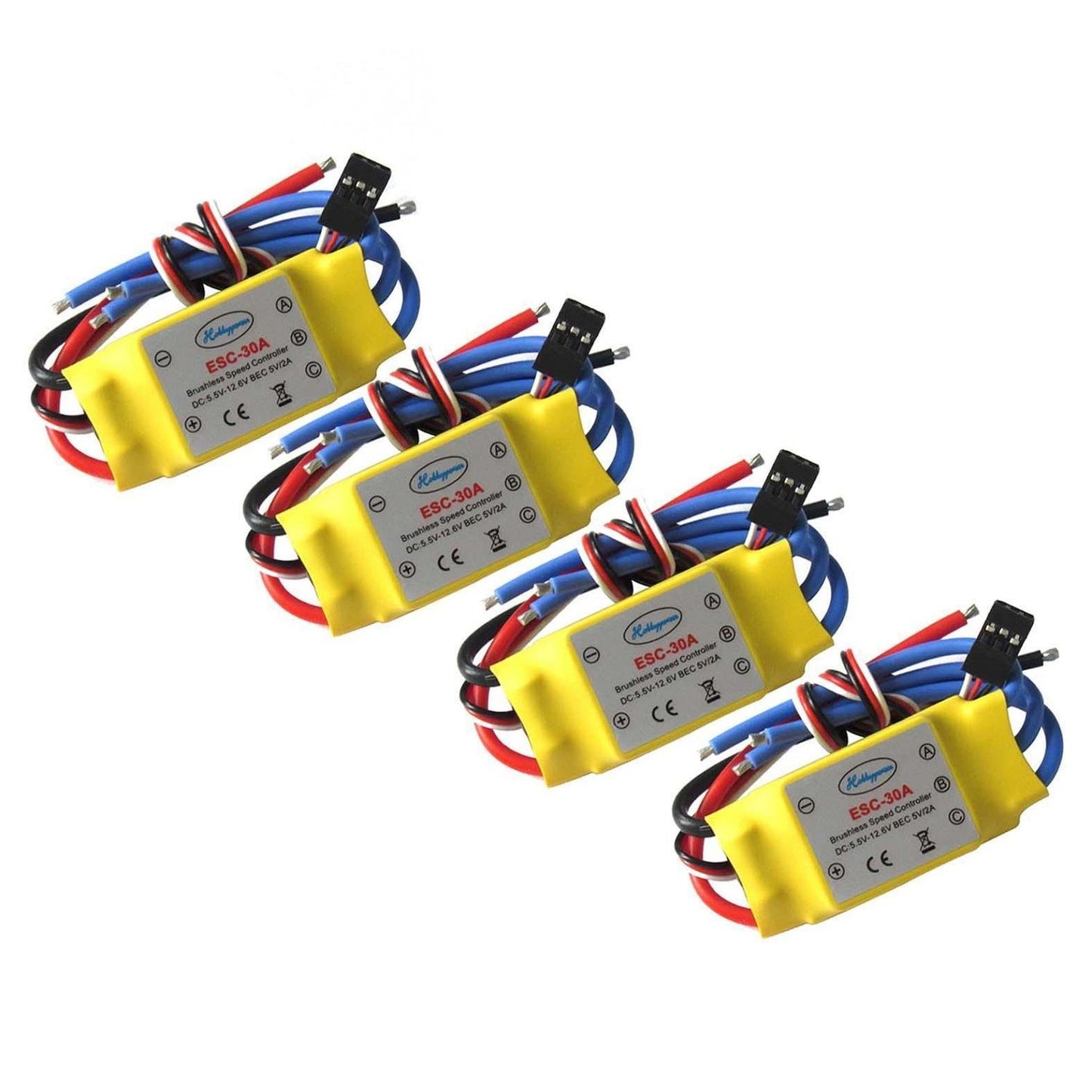 powerday 30A Brushless Speed Controller ESC for RC Helicopter Airplane Multirotor(Pack of 4pcs)