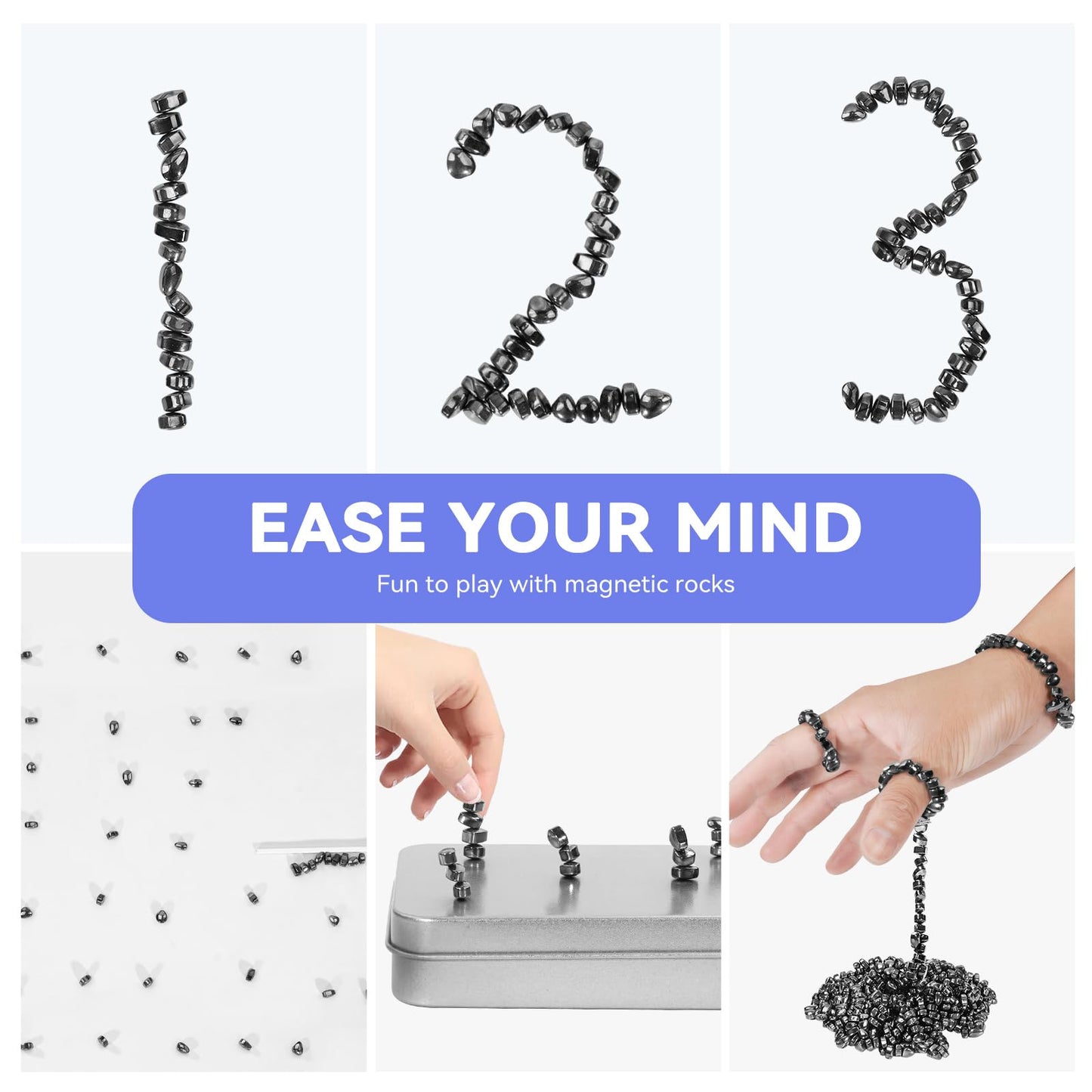 Magnetic Balls Fidget Toys Adults 600 Pcs Mini Magnetic With Four Big Magnetic Putty Desk Toys,Fidget Toys For Adults, Office De