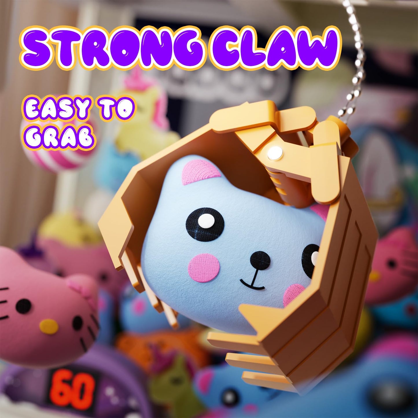 Skirfy Large Claw Machines For Kids,Unicorns Toys For Girls Age 6+,Candy Dispenser Arcade Games Mini Vending Toy With Slap Brace